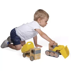 Janod Kiepwagen En Bulldozer -speelgarages, auto's & voertuigen Winkel 11.4634 janod kiepwagen en bulldozer ilovespeelgoed.nl