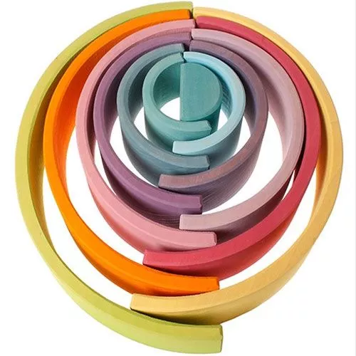 Grimm's Regenboog Stapeltoren Pastel - 12 Bogen 36 Cm 5 Grimm's Regenboog Stapeltoren Pastel - 12 Bogen 36 Cm - Afbeelding 5