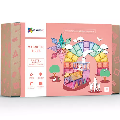 Connetix Magnetische Tegels Pastel - Mega - 202st 1 Connetix Magnetische Tegels Pastel - Mega - 202st