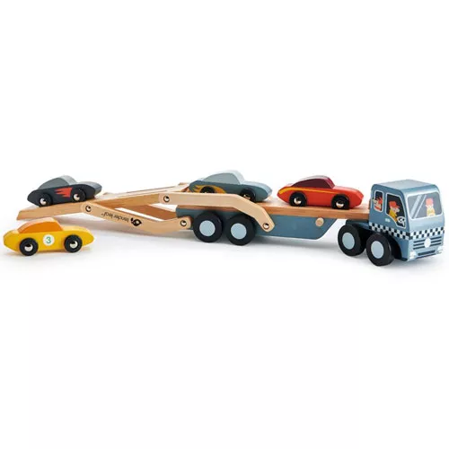 Tender Leaf Toys Autotransporteur Raceauto's 2 Tender Leaf Toys Autotransporteur Raceauto's - Afbeelding 2