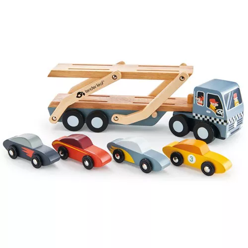 Tender Leaf Toys Autotransporteur Raceauto's 4 Tender Leaf Toys Autotransporteur Raceauto's - Afbeelding 4