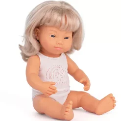 Miniland Babypop Europees Met Het Syndroom Van Down - Meisje - 38 Cm
