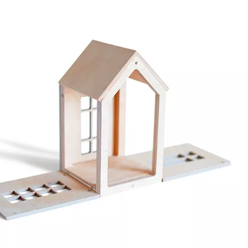 Babai Toys Magnetisch Poppenhuis - Grijs - M 3 Babai Toys Magnetisch Poppenhuis - Grijs - M - Afbeelding 3