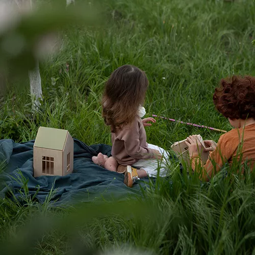 Babai Toys Magnetisch Poppenhuis - Khaki - L 10 Babai Toys Magnetisch Poppenhuis - Khaki - L - Afbeelding 10