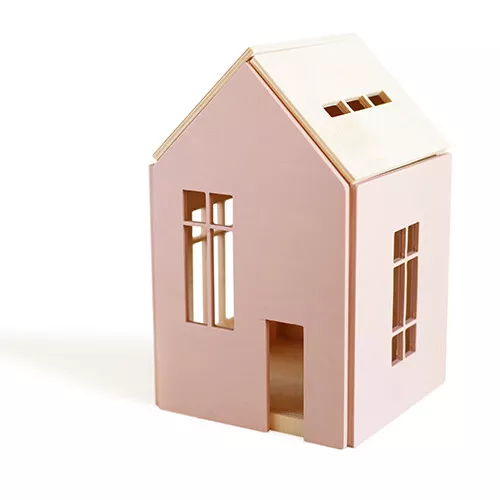 Babai Toys Magnetisch Poppenhuis - Roze - L 2 Babai Toys Magnetisch Poppenhuis - Roze - L - Afbeelding 2