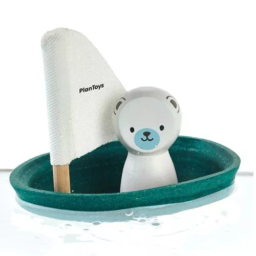 Plan Toys Badspeelgoed Zeilbootje En Ijsbeertje 1 Plan Toys Badspeelgoed Zeilbootje En Ijsbeertje