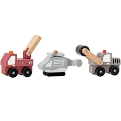 Bloomingville Voertuigen - 3st -speelgarages, auto's & voertuigen Winkel bloomingville houten voertuigen 3st