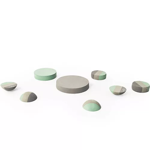 Bobles Stapstenen Mix Grey - 8st 1 Bobles Stapstenen Mix Grey - 8st