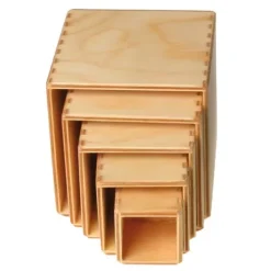 Grimm's Kubussen Klein - Naturel -speelgarages, auto's & voertuigen Winkel boxx