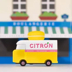 Candylab Candycar Citron Macaron Van -speelgarages, auto's & voertuigen Winkel citron macaron car2