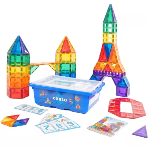 Coblo Magnetische Tegels Classic Schoolbox - 200st 1 Coblo Magnetische Tegels Classic Schoolbox - 200st