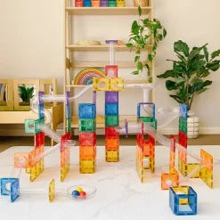 Connetix Magnetische Tegels Knikkerbaan - 92st 13 Connetix Magnetische Tegels Knikkerbaan - 92st -speelgarages, auto's & voertuigen Winkel connetix knikkerbaan 92st 3