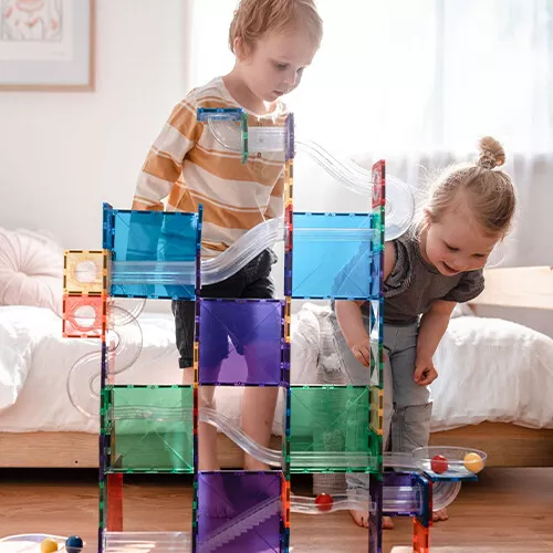 Connetix Magnetische Tegels Knikkerbaan - 92st 7 Connetix Magnetische Tegels Knikkerbaan - 92st - Afbeelding 7