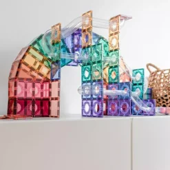 Connetix Magnetische Tegels Knikkerbaan - Pastel - 106st 13 Connetix Magnetische Tegels Knikkerbaan - Pastel - 106st -speelgarages, auto's & voertuigen Winkel connetix knikkerbaan pastel 106st 10