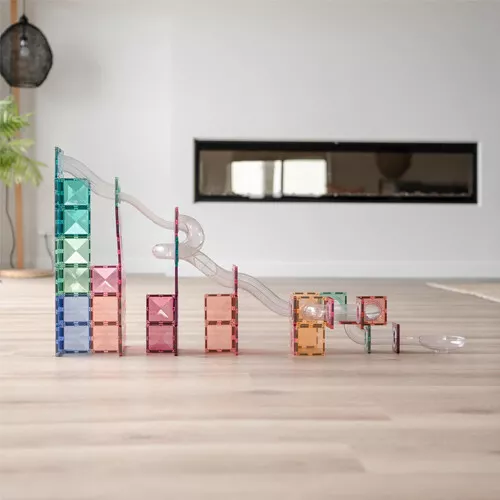 Connetix Magnetische Tegels Knikkerbaan - Pastel - 80st 10 Connetix Magnetische Tegels Knikkerbaan - Pastel - 80st - Afbeelding 10