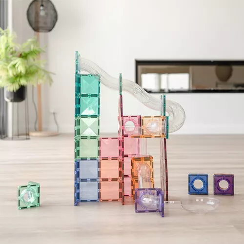 Connetix Magnetische Tegels Knikkerbaan - Pastel - 80st 2 Connetix Magnetische Tegels Knikkerbaan - Pastel - 80st - Afbeelding 2