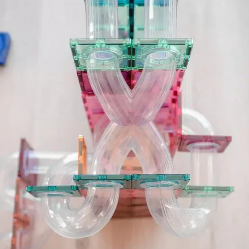 Connetix Magnetische Tegels Knikkerbaan - Pastel - 80st 7 Connetix Magnetische Tegels Knikkerbaan - Pastel - 80st - Afbeelding 7