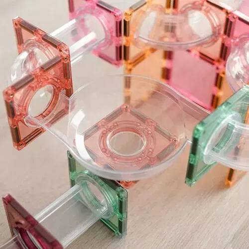 Connetix Magnetische Tegels Knikkerbaan - Pastel - 80st 8 Connetix Magnetische Tegels Knikkerbaan - Pastel - 80st - Afbeelding 8