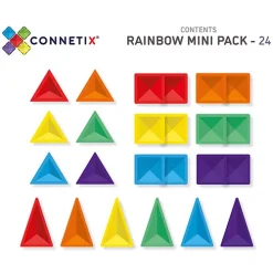 Connetix Magnetische Tegels Rainbow - Mini - 24st -speelgarages, auto's & voertuigen Winkel connetix magnetische tegels rainbow mini 24st 2