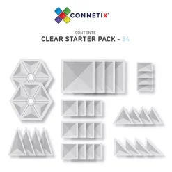 Connetix Magnetische Tegels Startersset - Clear - 34st 13 Connetix Magnetische Tegels Startersset - Clear - 34st -speelgarages, auto's & voertuigen Winkel connetix startersset clear 34st 6