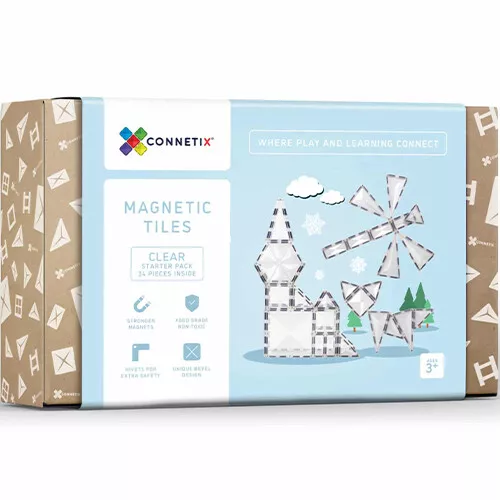 Connetix Magnetische Tegels Startersset - Clear - 34st 1 Connetix Magnetische Tegels Startersset - Clear - 34st
