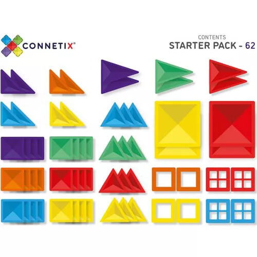 Connetix Magnetische Tegels Startersset - Rainbow - 62st 6 Connetix Magnetische Tegels Startersset - Rainbow - 62st - Afbeelding 6