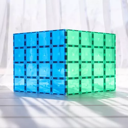 Connetix Uitbreidingsset Bodemplaten - Green-blue - 2st 2 Connetix Uitbreidingsset Bodemplaten - Green-blue - 2st - Afbeelding 2