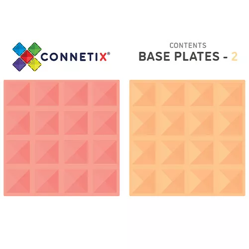 Connetix Uitbreidingsset Bodemplaten - Lemon-peach - 2st 5 Connetix Uitbreidingsset Bodemplaten - Lemon-peach - 2st - Afbeelding 5
