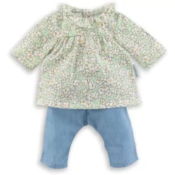 Corolle Poppenoutfit Witte Bloemen Voor Babypop - 30 Cm