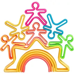 DENA Dëna Bijt- En Stapelspeeltje Neon - Zon -speelgarages, auto's & voertuigen Winkel d na bijt en bouwspeelgoed neon zon 6