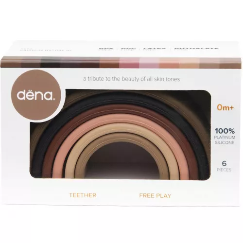 DENA Dëna Bijt- En Stapelspeeltje Diversiteit - Regenboog 2 DENA Dëna Bijt- En Stapelspeeltje Diversiteit - Regenboog - Afbeelding 2