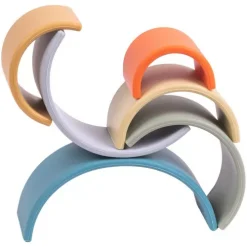 DENA Dëna Bijt- En Stapelspeeltje Natuur - Regenboog -speelgarages, auto's & voertuigen Winkel d na bijt en stapelspeeltje natuur regenboog 5