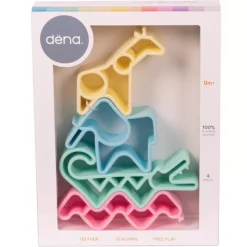 DENA Dëna Bijt- En Stapelspeeltje Pastel - Dieren -speelgarages, auto's & voertuigen Winkel d na bijt en stapelspeeltje pastel dieren 2
