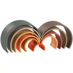 DENA Dëna Bijt- En Stapelspeeltje Regenboog - Natuur - 10st -speelgarages, auto's & voertuigen Winkel de na bijt en stapelspeeltje natuur regenboog 10st3