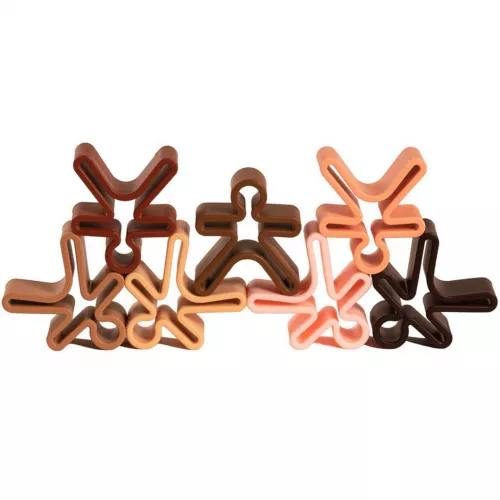 DENA Dëna Bijt- En Stapelspeeltjes Kinderen - Diversiteit 5 DENA Dëna Bijt- En Stapelspeeltjes Kinderen - Diversiteit - Afbeelding 5