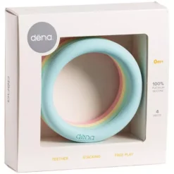DENA Dëna Bijt- En Stapelspeeltjes Ringen - Pastel -speelgarages, auto's & voertuigen Winkel de na bijt en stapelspeeltjes ringen pastel3