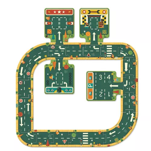 DJECO Speelgoed Djeco Vloerpuzzel Autoweg - 21st 3 DJECO Speelgoed Djeco Vloerpuzzel Autoweg - 21st - Afbeelding 3