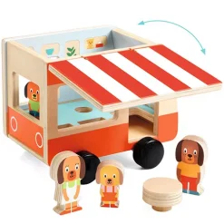 DJECO Speelgoed Djeco Camper Met Hondenfamilie 5 DJECO Speelgoed Djeco Camper Met Hondenfamilie -speelgarages, auto's & voertuigen Winkel djeco camper met hondenfamilie 1