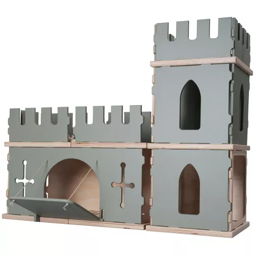 Fabelab Uitbreiding DIY Poppenhuis - Kasteel 1 Fabelab Uitbreiding DIY Poppenhuis - Kasteel