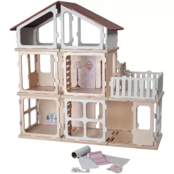 Fabelab Uitbreiding DIY Poppenhuis - Villa