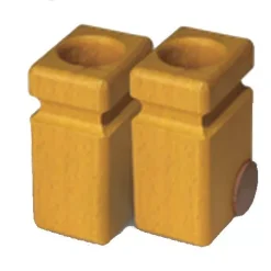 Fagus Houten Vuilnisbakken 2st - Geel