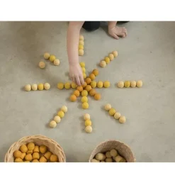 Grapat Houten Honingraten - Geel (36st) -speelgarages, auto's & voertuigen Winkel grapat houten honingraten geel 36st 1