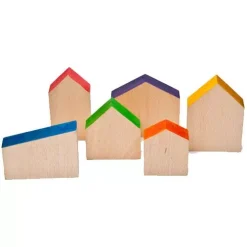 Grapat Houten Huisjes (6st)