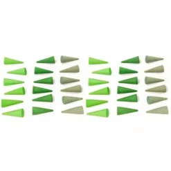 Grapat Houten Kegels - Groen (36st)