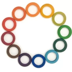 Grapat Ringen Regenboog 4,5 Cm - 12 Kleuren (12st)