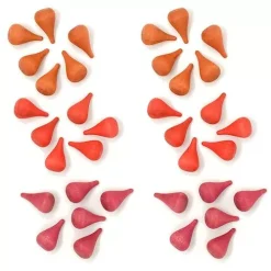 Grapat Houten Vuren - Rood (36st)