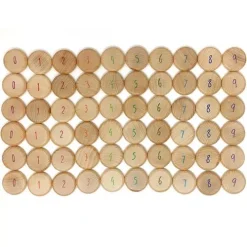 Grapat Munten Met Cijfers (60st)
