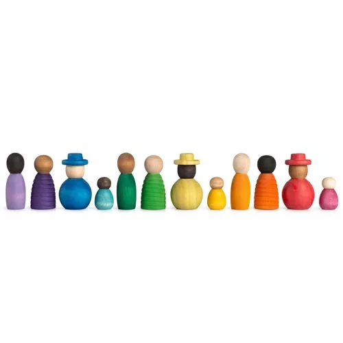 Grapat Houten Nins® Poppetjes - Together - 12st 6 Grapat Houten Nins® Poppetjes - Together - 12st - Afbeelding 6