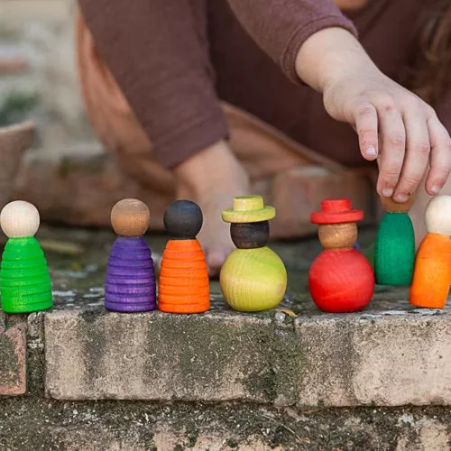 Grapat Houten Nins® Poppetjes - Together - 12st 5 Grapat Houten Nins® Poppetjes - Together - 12st - Afbeelding 5