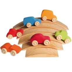 Grimm's Wagenpark Kleur - 6st 11 Grimm's Wagenpark Kleur - 6st -speelgarages, auto's & voertuigen Winkel grimm s 6 houten auto s kleur 09310 1